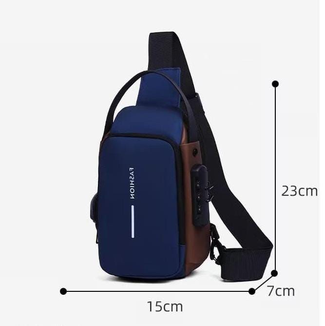 Anti-Theft Crossbody Bag with Password Lock for Travel